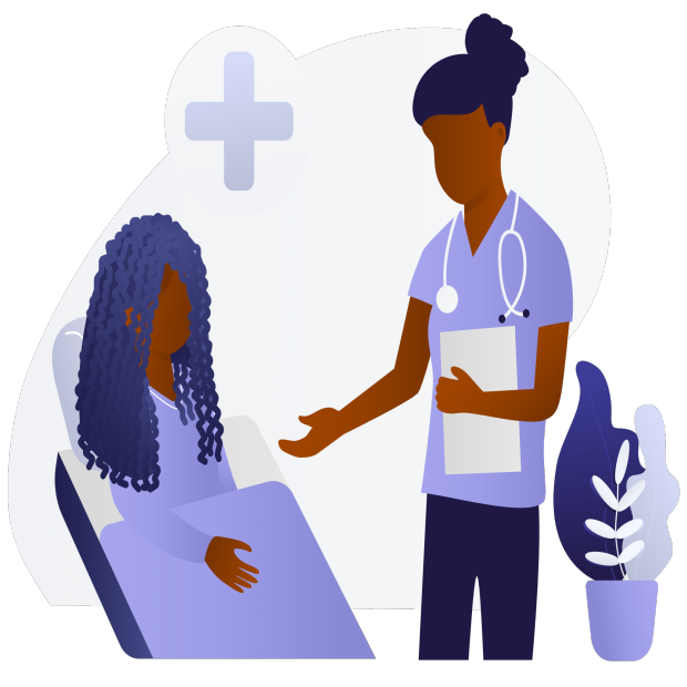 Black Nurse and Patient 2_M41751